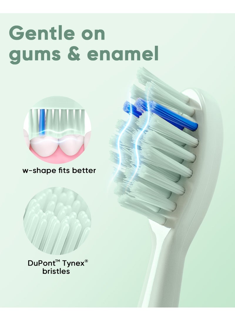 ماي سمايل فرشاة الأسنان الكهربائية MySmile DY156 للبالغين، قابلة لإعادة الشحن ومحمولة، فرشاة صوتية مع 3 رؤوس، مؤقت ذكي لمدة دقيقتين و5 أوضاع، 45,000 دورة في الدقيقة، شحنة واحدة تكفي لمدة 60 يومًا (أخضر، حجم متوسط) - Image 5